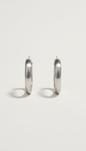 Matte Silver Hoop Earrings